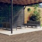 vidaXL Muebles de jardín 6 pzas con cojines antracita madera de pino