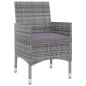 vidaXL Set comedor de jardín 5 pzas y cojines ratán sintético y vidrio vidaXL Set comedor de jardín 5 pzas y cojines ratán sintético y vidrio