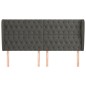 vidaXL Cabecero con orejas de terciopelo gris oscuro 183x23x118/128 cm vidaXL Cabecero con orejas de terciopelo gris oscuro 183x23x118/128 cm