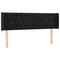 vidaXL Cabecero de terciopelo negro 147x16x78/88 cm