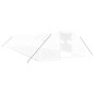 vidaXL Invernadero con estructura de acero blanco 48 m² 12x4x2 m vidaXL Invernadero con estructura de acero blanco 48 m² 12x4x2 m