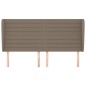 vidaXL Cabecero con orejas de tela gris taupe 163x23x118/128 cm