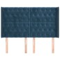 vidaXL Cabecero con orejas de terciopelo azul oscuro 147x16x118/128 cm vidaXL Cabecero con orejas de terciopelo azul oscuro 147x16x118/128 cm