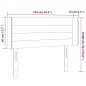 vidaXL Cabecero con LED de terciopelo gris claro 103x16x78/88 cm