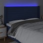 vidaXL Cabecero con LED de tela azul 163x16x118/128 cm vidaXL Cabecero con LED de tela azul 163x16x118/128 cm