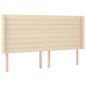 vidaXL Cabecero con LED de tela color crema 163x16x118/128 cm vidaXL Cabecero con LED de tela color crema 163x16x118/128 cm
