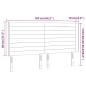 vidaXL Cabecero con LED de tela color crema 163x16x118/128 cm vidaXL Cabecero con LED de tela color crema 163x16x118/128 cm