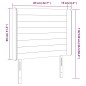 vidaXL Cabecero con LED de tela color crema 83x16x118/128 cm vidaXL Cabecero con LED de tela color crema 83x16x118/128 cm