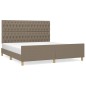 vidaXL Estructura de cama con cabecero de tela gris taupe 180x200 cm vidaXL Estructura de cama con cabecero de tela gris taupe 180x200 cm