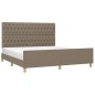 vidaXL Estructura de cama con cabecero de tela gris taupe 180x200 cm vidaXL Estructura de cama con cabecero de tela gris taupe 180x200 cm
