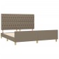 vidaXL Estructura de cama con cabecero de tela gris taupe 180x200 cm vidaXL Estructura de cama con cabecero de tela gris taupe 180x200 cm