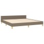 vidaXL Estructura de cama con cabecero de tela gris taupe 180x200 cm vidaXL Estructura de cama con cabecero de tela gris taupe 180x200 cm