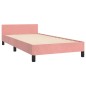 vidaXL Estructura de cama con cabecero de terciopelo rosa 90x200 cm vidaXL Estructura de cama con cabecero de terciopelo rosa 90x200 cm