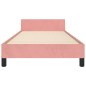 vidaXL Estructura de cama con cabecero de terciopelo rosa 90x200 cm vidaXL Estructura de cama con cabecero de terciopelo rosa 90x200 cm