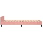 vidaXL Estructura de cama con cabecero de terciopelo rosa 90x200 cm vidaXL Estructura de cama con cabecero de terciopelo rosa 90x200 cm