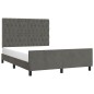 vidaXL Estructura cama con cabecero terciopelo gris oscuro 140x190 cm vidaXL Estructura cama con cabecero terciopelo gris oscuro 140x190 cm