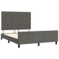 vidaXL Estructura cama con cabecero terciopelo gris oscuro 140x190 cm vidaXL Estructura cama con cabecero terciopelo gris oscuro 140x190 cm