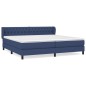 vidaXL Cama box spring con colchón tela azul 200x200 cm vidaXL Cama box spring con colchón tela azul 200x200 cm