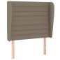 vidaXL Cama box spring con colchón tela gris taupe 80x200 cm
