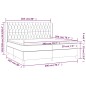 vidaXL Cama box spring con colchón tela azul 200x200 cm vidaXL Cama box spring con colchón tela azul 200x200 cm