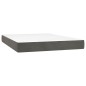 vidaXL Cama box spring con colchón terciopelo gris oscuro 140x190 cm vidaXL Cama box spring con colchón terciopelo gris oscuro 140x190 cm