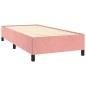 vidaXL Cama box spring con colchón terciopelo rosa 90x200 cm vidaXL Cama box spring con colchón terciopelo rosa 90x200 cm