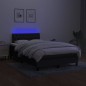 vidaXL Cama box spring con colchón LED tela negro 120x200 cm vidaXL Cama box spring con colchón LED tela negro 120x200 cm