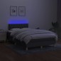 vidaXL Cama box spring con colchón y LED tela gris oscuro 120x200 cm vidaXL Cama box spring con colchón y LED tela gris oscuro 120x200 cm