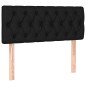 vidaXL Cama box spring con colchón LED tela negro 100x200 cm