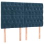 vidaXL Cama box spring colchón y LED terciopelo azul oscuro 140x200 cm vidaXL Cama box spring colchón y LED terciopelo azul oscuro 140x200 cm