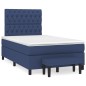 vidaXL Cama box spring con colchón tela azul 120x200 cm vidaXL Cama box spring con colchón tela azul 120x200 cm