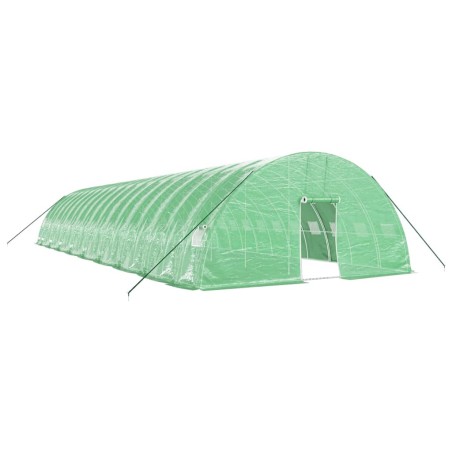 vidaXL Invernadero con estructura de acero verde 108 m² 18x6x2,85 m