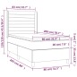 vidaXL Cama box spring colchón y LED terciopelo gris claro 80x200 cm vidaXL Cama box spring colchón y LED terciopelo gris claro 80x200 cm