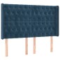 vidaXL Cama box spring colchón y LED terciopelo azul oscuro 140x190 cm vidaXL Cama box spring colchón y LED terciopelo azul oscuro 140x190 cm