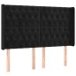 vidaXL Cama box spring colchón y LED terciopelo negro 140x190 cm vidaXL Cama box spring colchón y LED terciopelo negro 140x190 cm