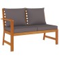 vidaXL Juego comedor jardín y cojines 5 piezas madera maciza de acacia vidaXL Juego comedor jardín y cojines 5 piezas madera maciza de acacia