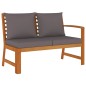 vidaXL Juego comedor jardín y cojines 5 piezas madera maciza de acacia vidaXL Juego comedor jardín y cojines 5 piezas madera maciza de acacia