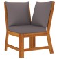 vidaXL Juego comedor jardín y cojines 5 piezas madera maciza de acacia vidaXL Juego comedor jardín y cojines 5 piezas madera maciza de acacia