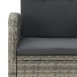 vidaXL Set comedor de jardín 5 piezas con cojines ratán sintético gris