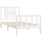 vidaXL Estructura de cama con cabecero madera de pino blanca 90x200 cm vidaXL Estructura de cama con cabecero madera de pino blanca 90x200 cm