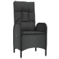 vidaXL Set comedor jardín 7 pzas y cojines ratán sintético negro gris vidaXL Set comedor jardín 7 pzas y cojines ratán sintético negro gris