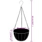 vidaXL Soportes para cestas colgantes con maceteros 4 uds acero negro vidaXL Soportes para cestas colgantes con maceteros 4 uds acero negro