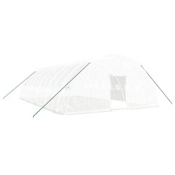 vidaXL Invernadero con estructura de acero blanco 60 m² 10x6x2,85 m