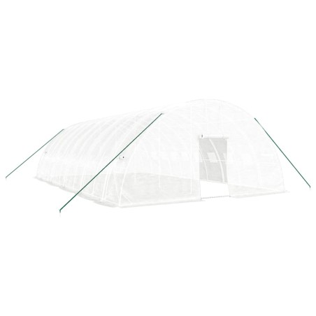 vidaXL Invernadero con estructura de acero blanco 60 m² 10x6x2,85 m
