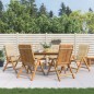 vidaXL Sillas de jardín reclinables y cojines 6 uds madera maciza teca vidaXL Sillas de jardín reclinables y cojines 6 uds madera maciza teca