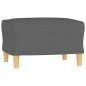 vidaXL Sillón con taburete tela gris oscuro 60 cm vidaXL Sillón con taburete tela gris oscuro 60 cm