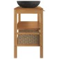 vidaXL Mueble tocador madera maciza teca con lavabos de mármol negro vidaXL Mueble tocador madera maciza teca con lavabos de mármol negro