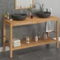 vidaXL Mueble tocador madera teca maciza con lavabos de mármol negro vidaXL Mueble tocador madera teca maciza con lavabos de mármol negro