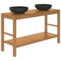 vidaXL Mueble tocador madera teca maciza con lavabos de mármol negro vidaXL Mueble tocador madera teca maciza con lavabos de mármol negro