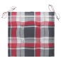 vidaXL Sillas de jardín 6 uds madera teca con cojines a cuadros rojos vidaXL Sillas de jardín 6 uds madera teca con cojines a cuadros rojos